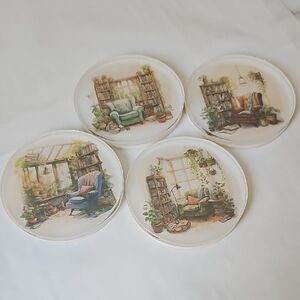 Hand Crafted Cozy Reading Nook Coaster Set